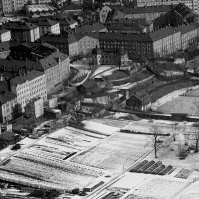Hammarbyslussen från ovan 1931