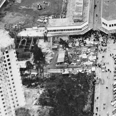 Farsta centrum från luften 1960