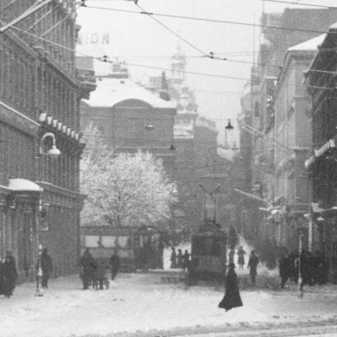 Vinterdag på Hamngatan 1918