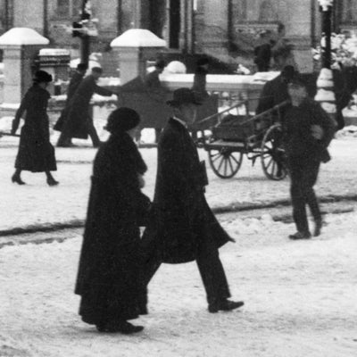 Riddarhustorget på vintern 1918