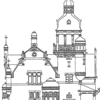 Villa Lusthusporten ritningar 1898