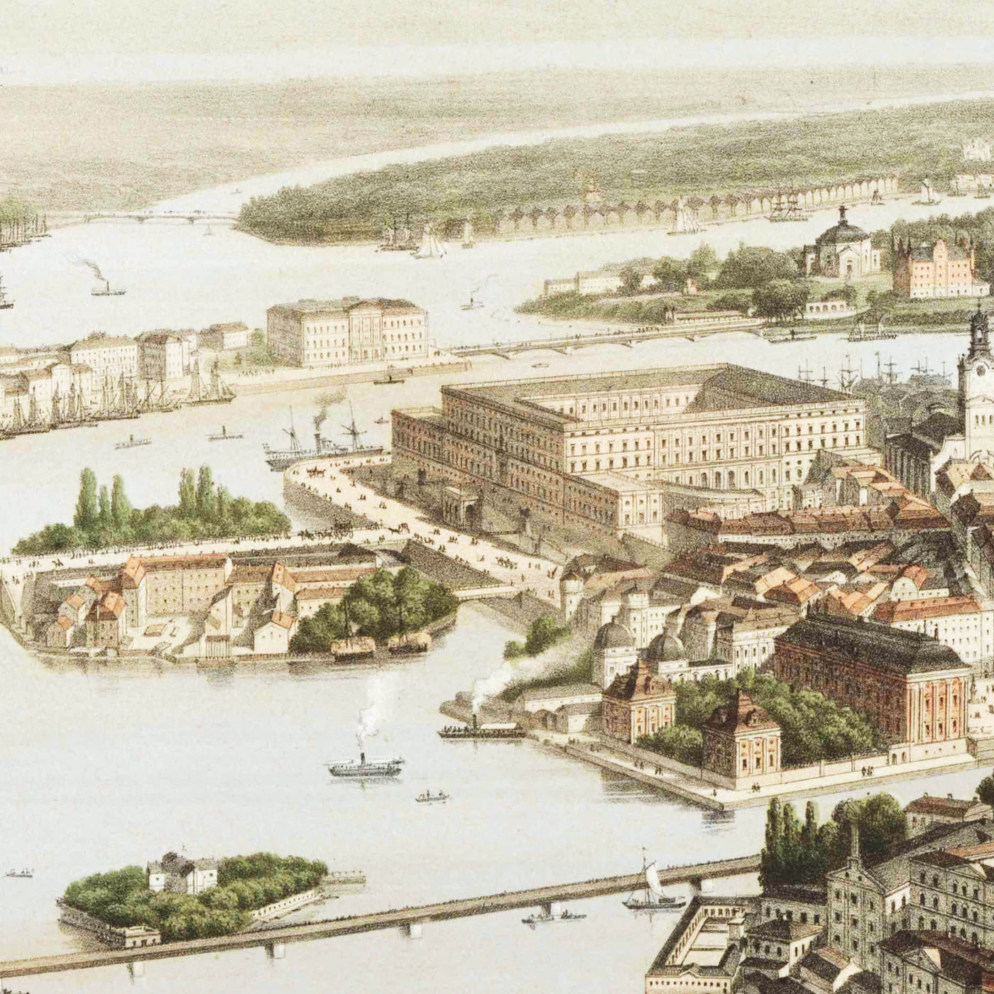 Panorama från Mälarsidan 1872