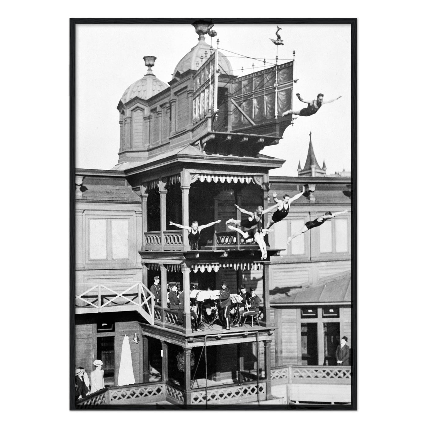 Simhoppet på Strömbadet 1900